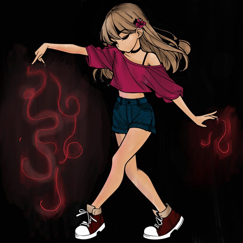 realistic girl danceing