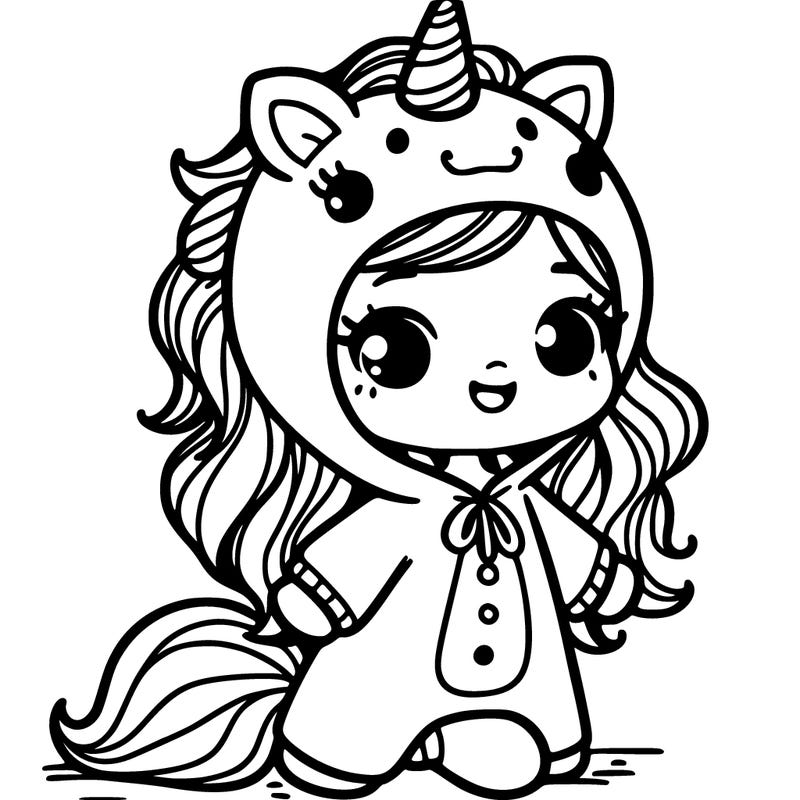 girl in a unicorn costume