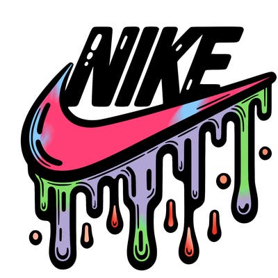 dripping nike logo