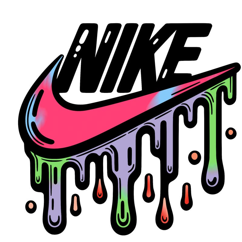 dripping nike logo