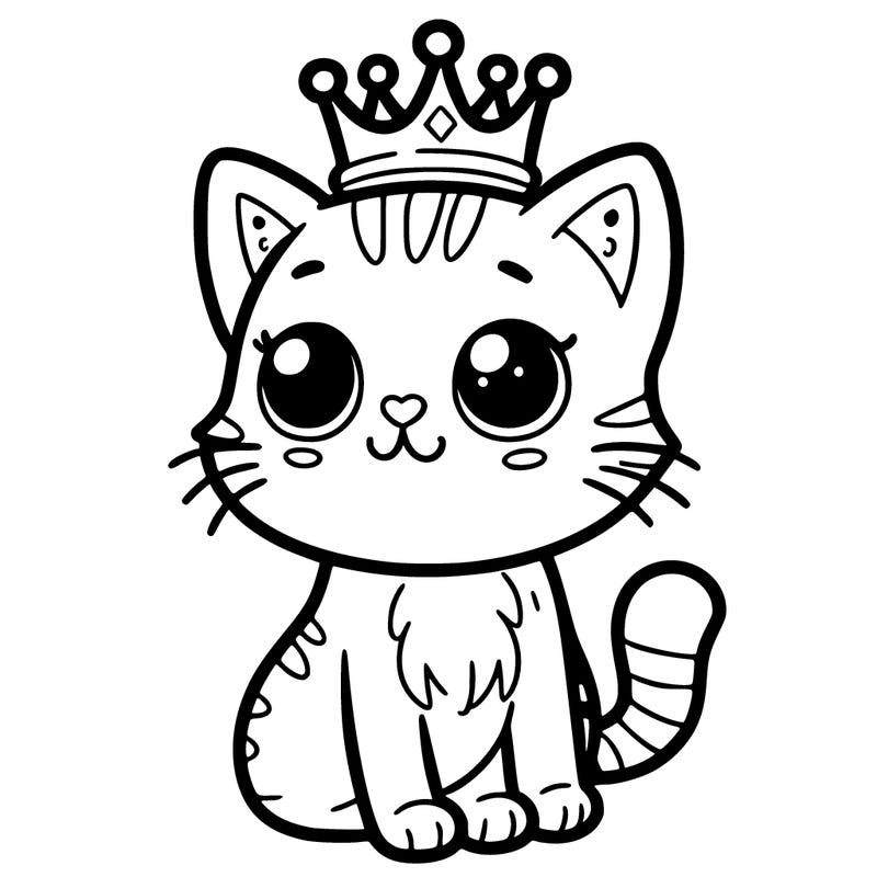 cat with a crown