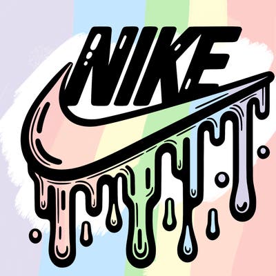 dripping nike logo