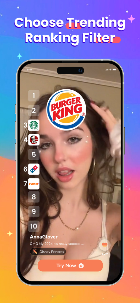 Ranking Filter Funny Challenge - Smartphone screen displaying a trending food ranking filter challenge