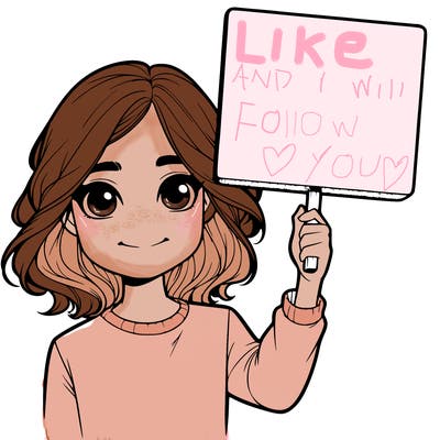 realistic girl holding up a sign