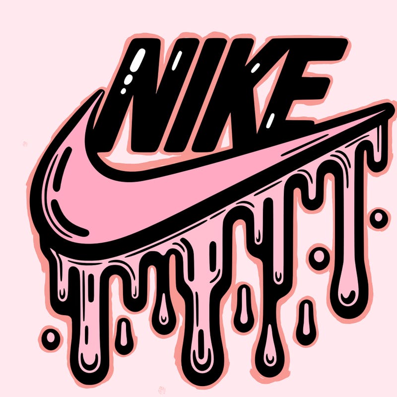 dripping nike logo