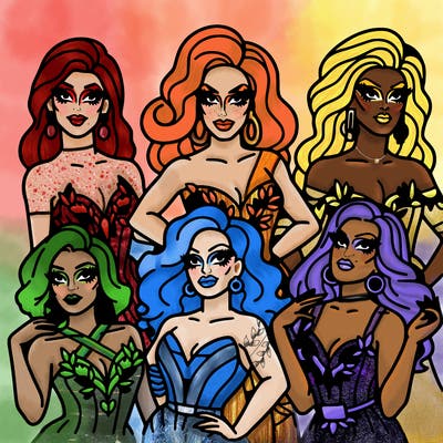 group of drag queens