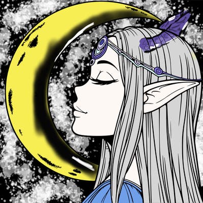 a realistic moon elf