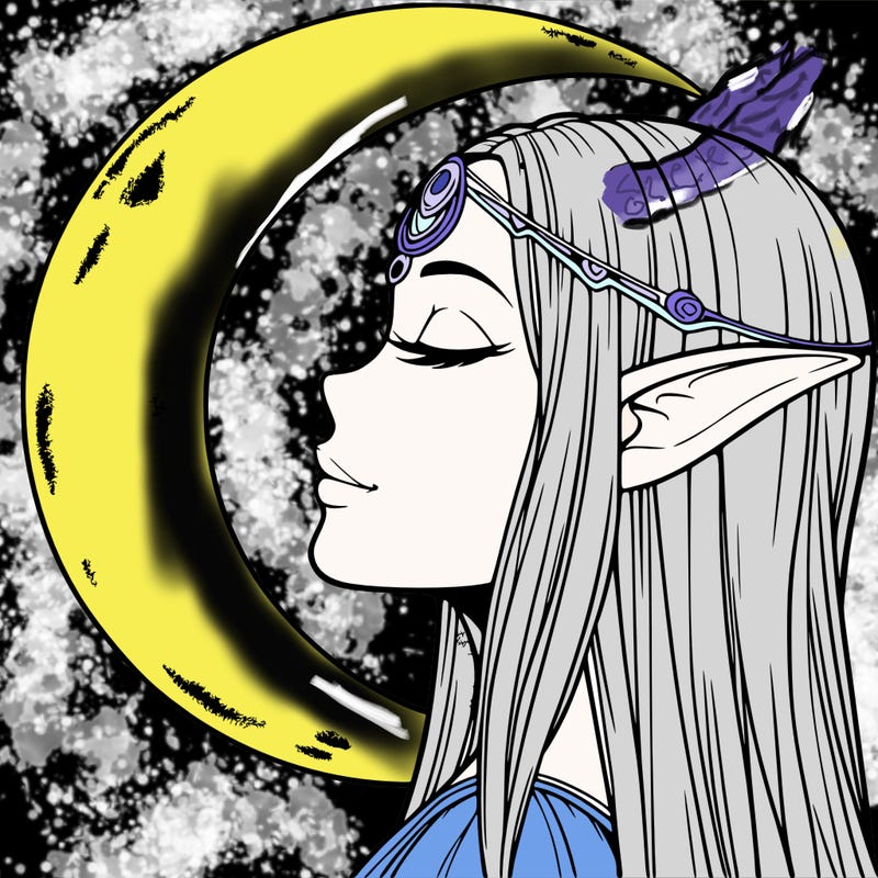 a realistic moon elf