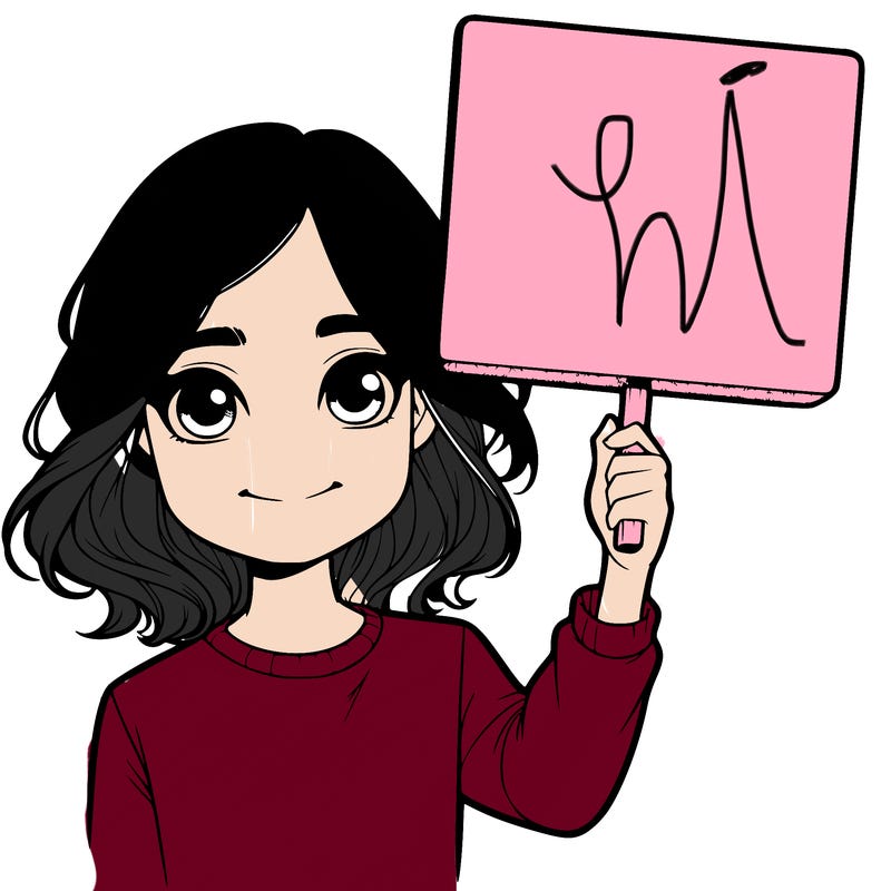 realistic girl holding up a sign