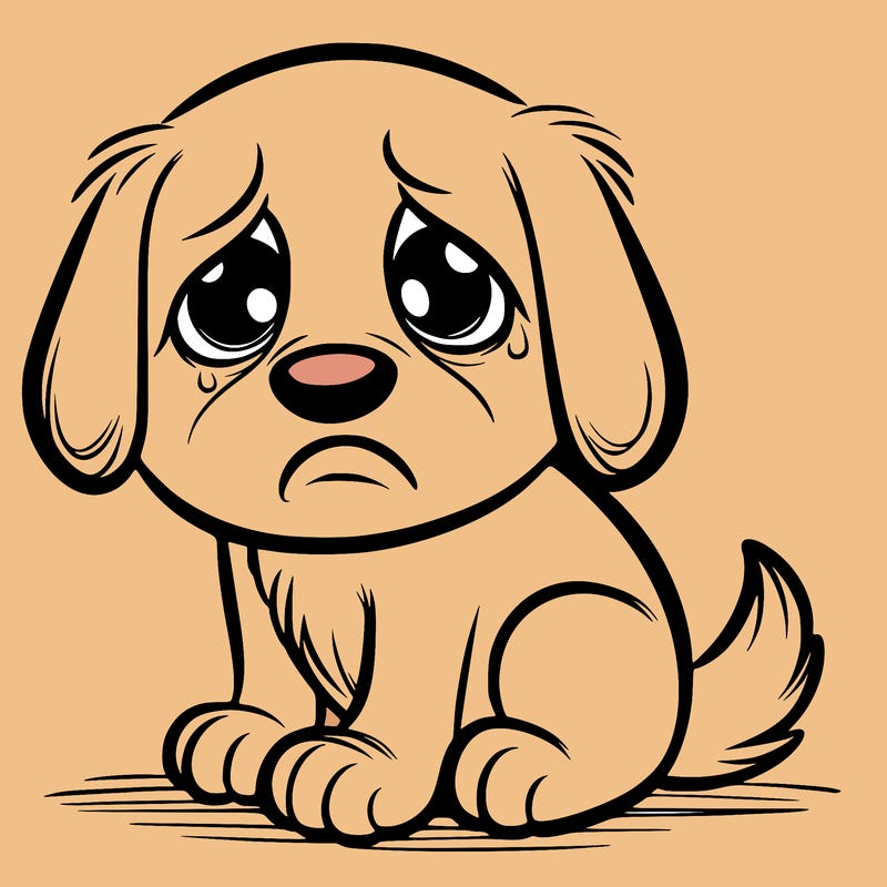 sad dog