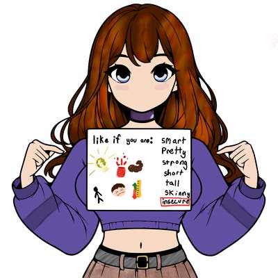 girl holding a blank sign in a long sleeve crop top