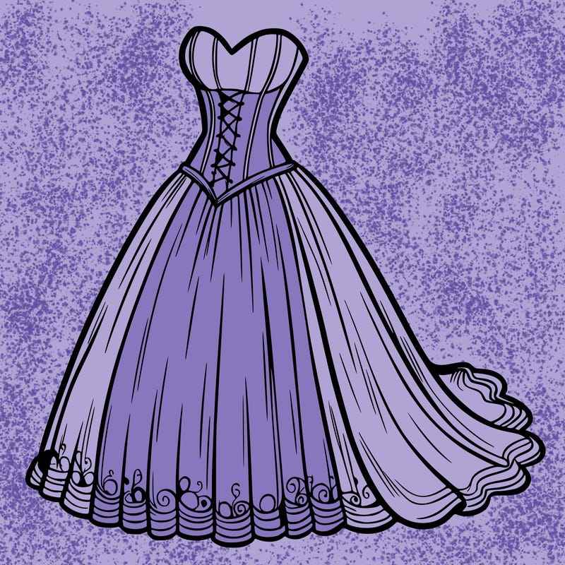 wedding dress-corset and a long and flowy skirt