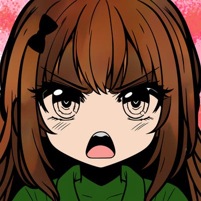 angry anime girl
