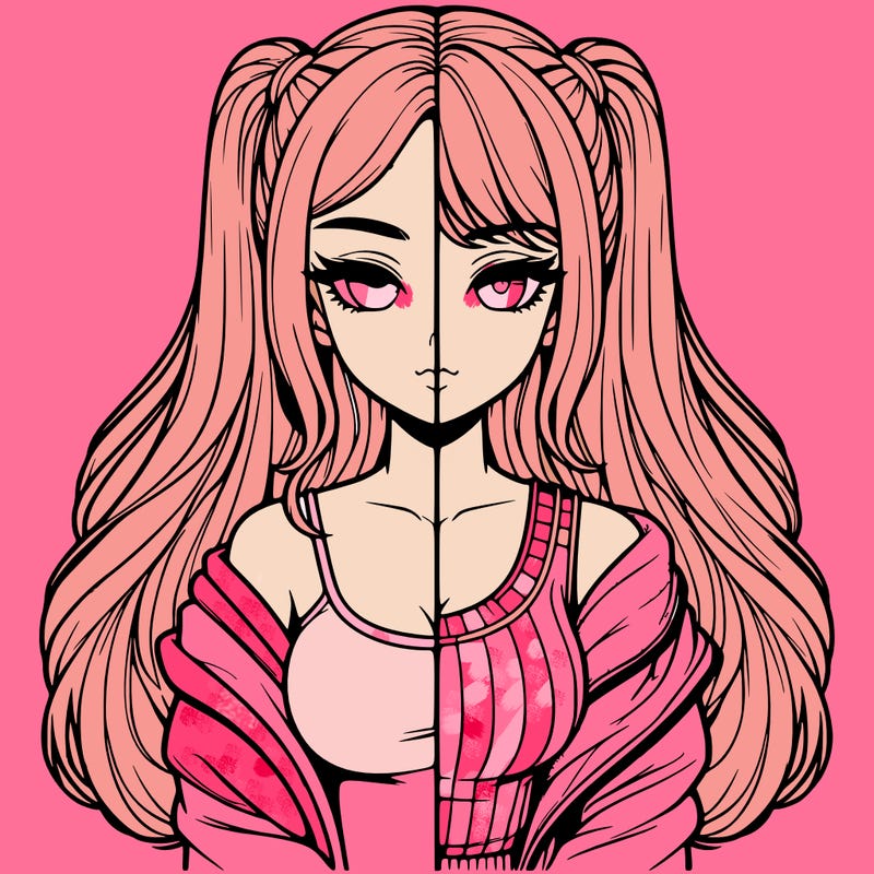 realistic girl split