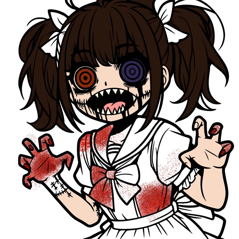 scary anime girl