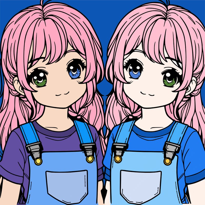 two realistic girl twins