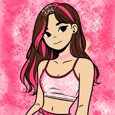 teen girl with crop top