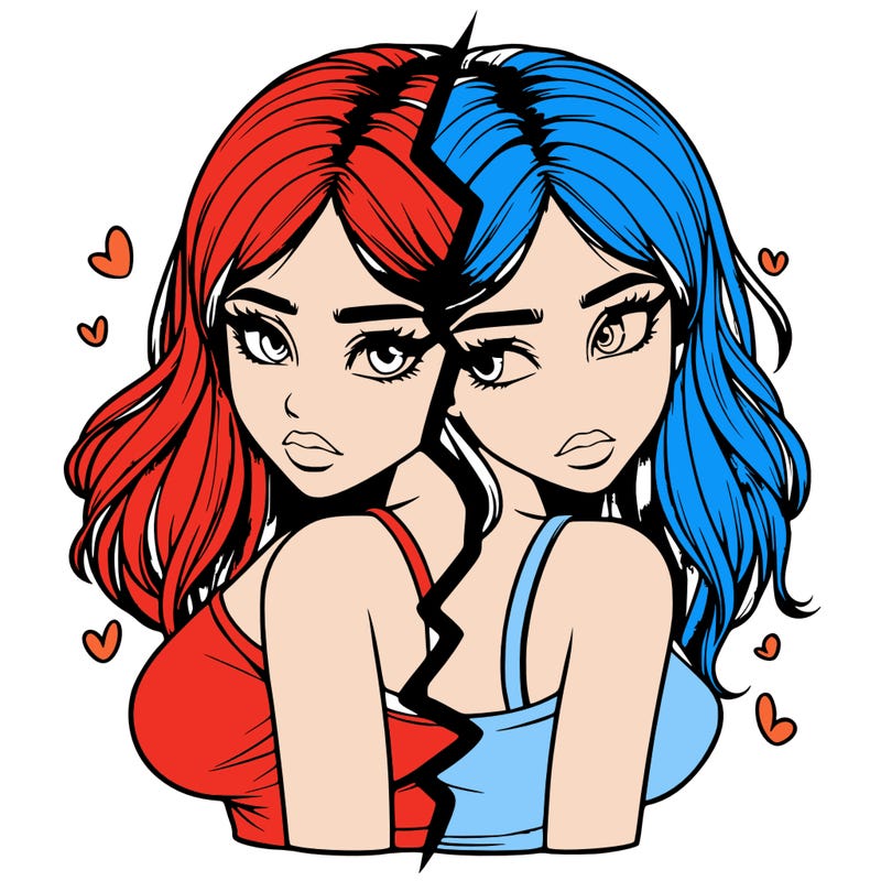 realistic girl split