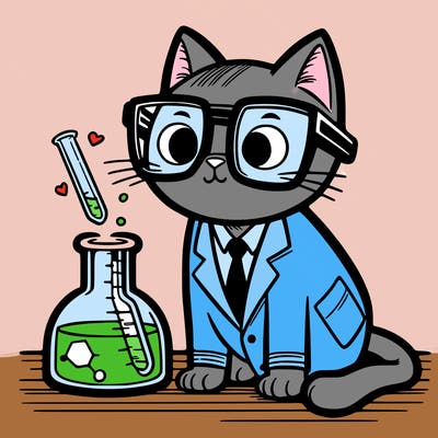 scientist cat