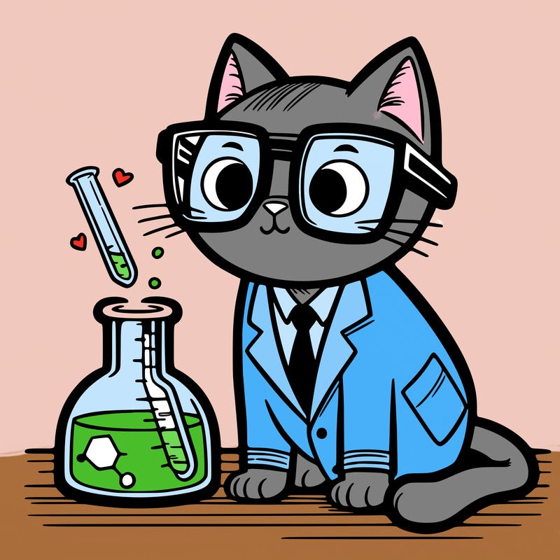 scientist cat