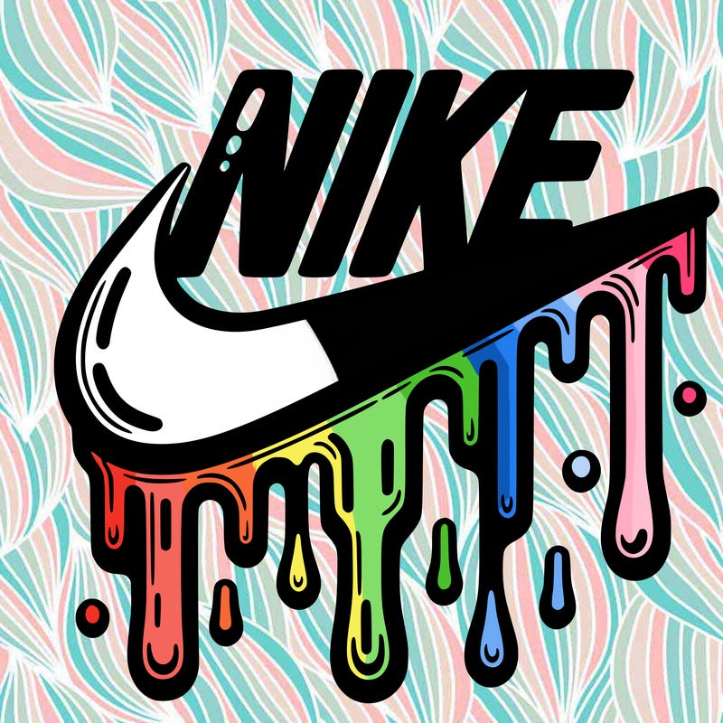 dripping nike logo