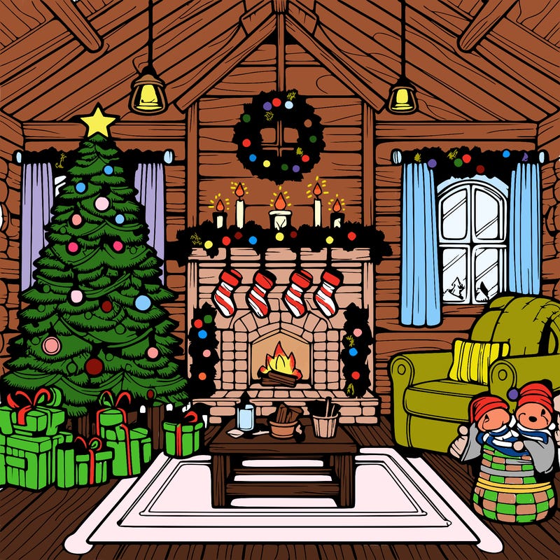 christmas house interior