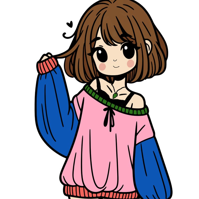 girl in baggy sweater hanging off her shoulder