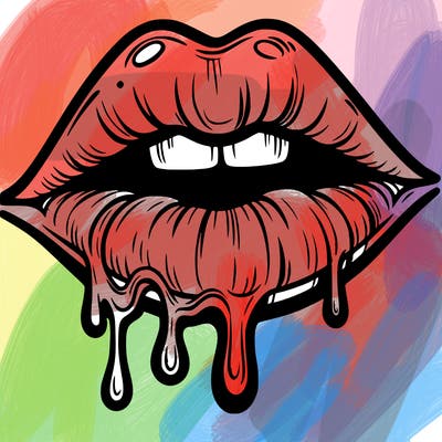 lips that look realistic and drip
