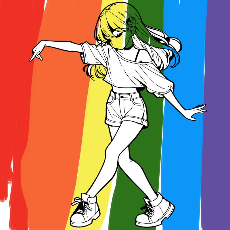 realistic girl danceing