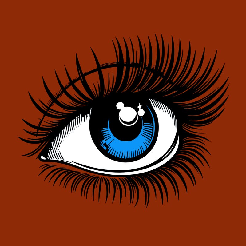 realistic eye long eylashes