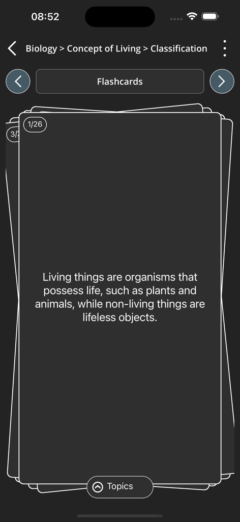 O3SCHOOLS JAMB APP - Tarjetas de memoria de biología para la preparación de exámenes en la aplicación O3SCHOOLS JAMB