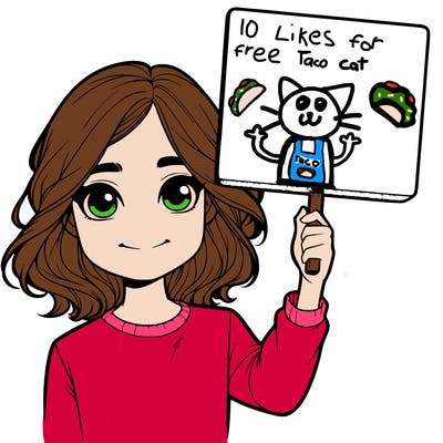 realistic girl holding up a sign