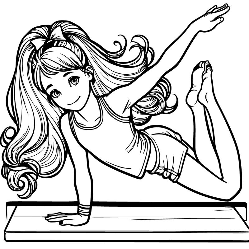 a teenage girl doing gymnastics