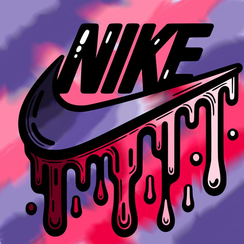 dripping nike logo