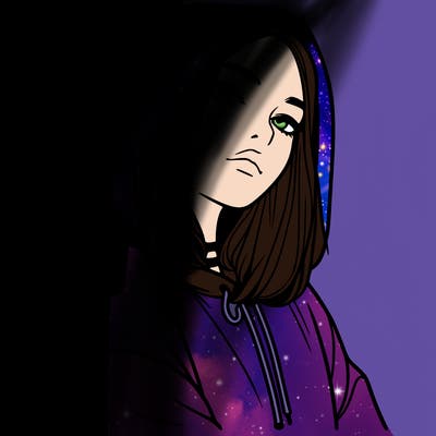 a realistic girl in a hoodie