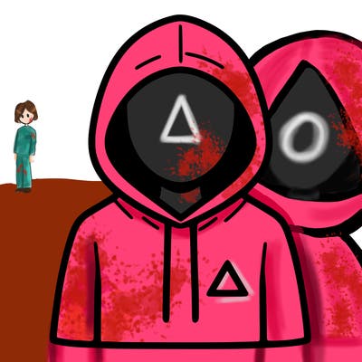 a person with non face waering a hoodie with a small triangle symbol