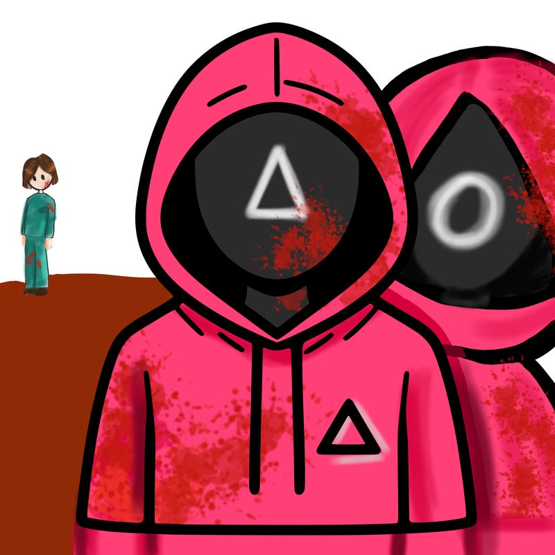 a person with non face waering a hoodie with a small triangle symbol