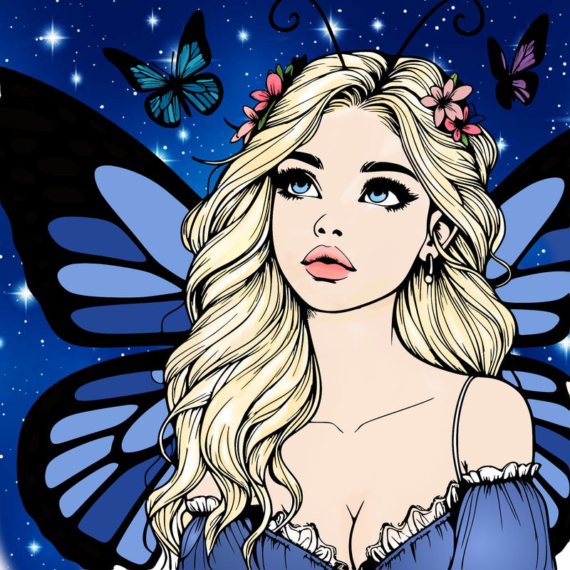 butterfly fairy realistic girl