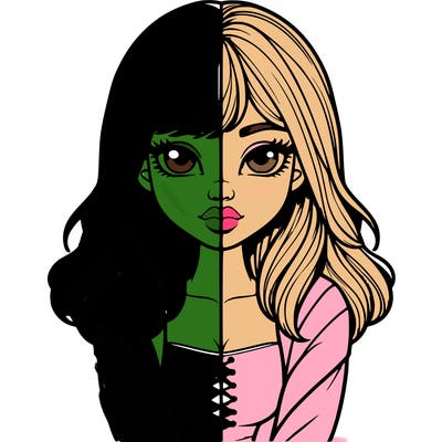 realistic girl split