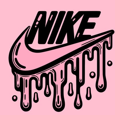 dripping nike logo