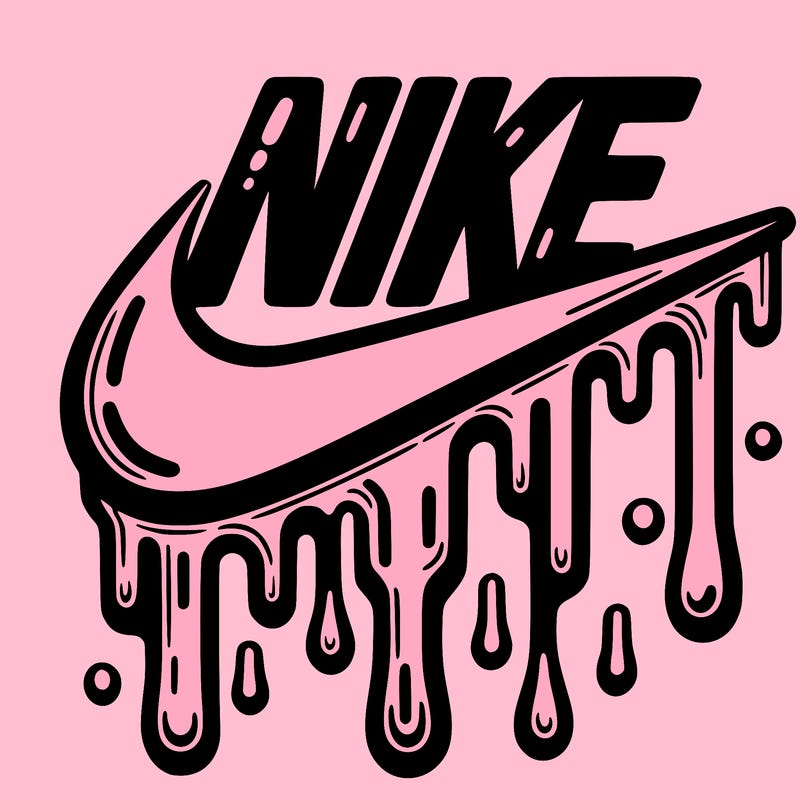 dripping nike logo