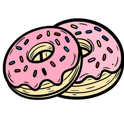 a piece of food doughnuts