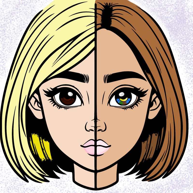 realistic girl split