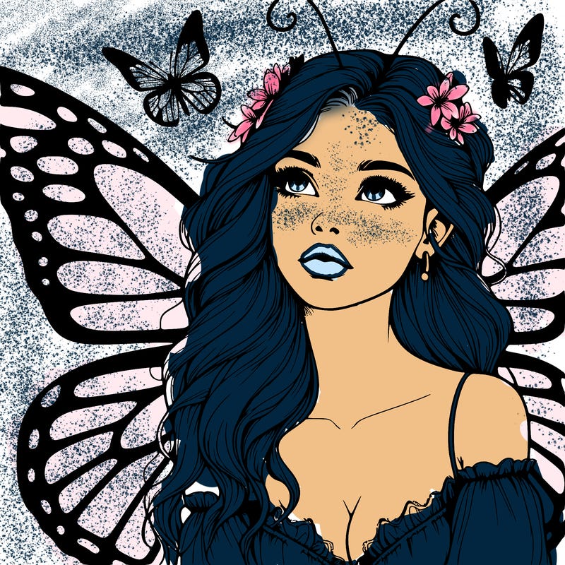 butterfly fairy realistic girl