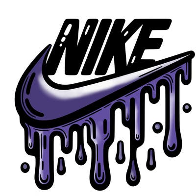 dripping nike logo