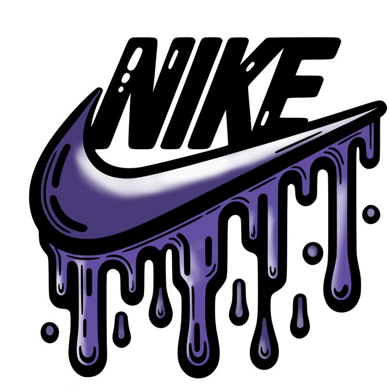 dripping nike logo