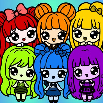 group of kawii girls