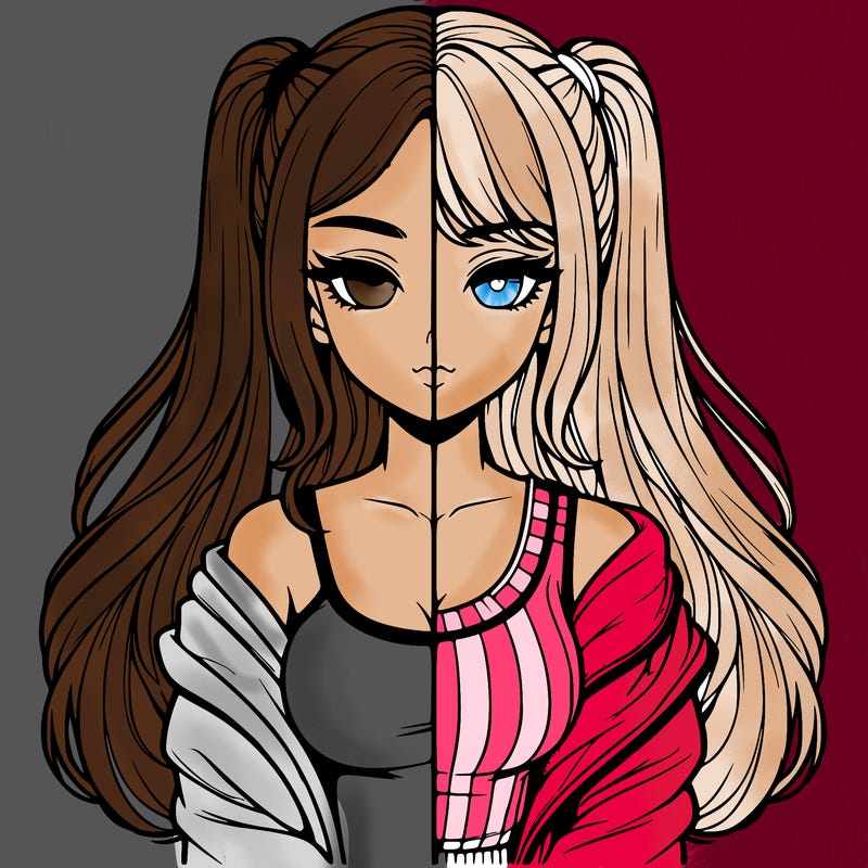 realistic girl split