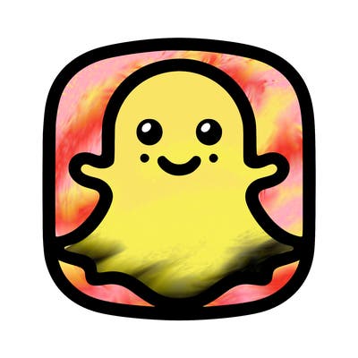 snapchat logo without a face