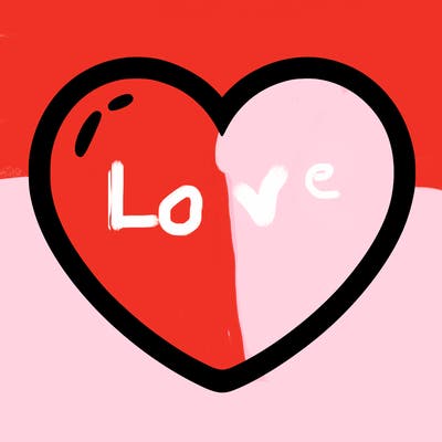 a blank heart